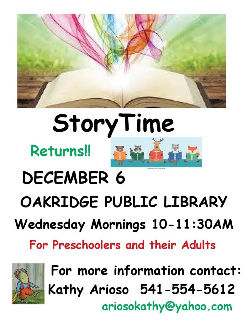 Oakridge Library Story Time @ Oakridge Public Library